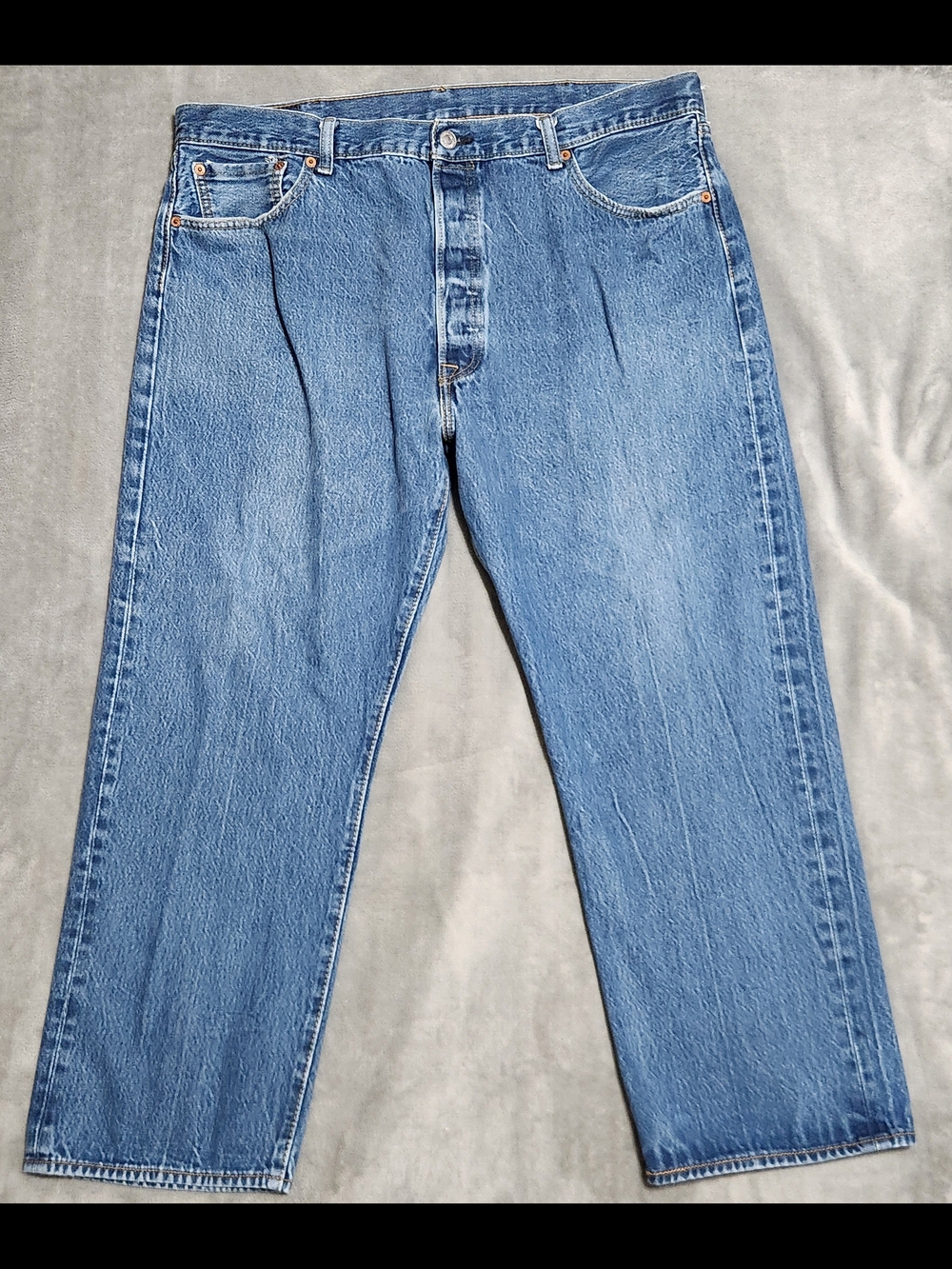 Levi’s 501 Straight Leg Denim Jeans Blue Wash Size 42x30